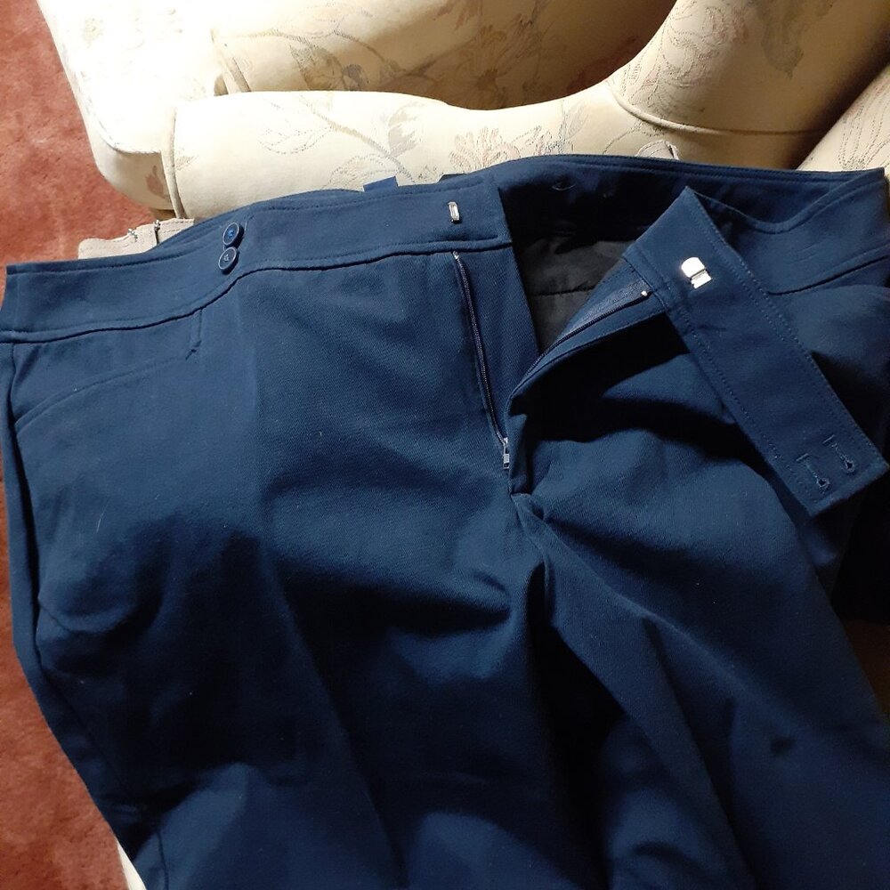 chaps blue slacks